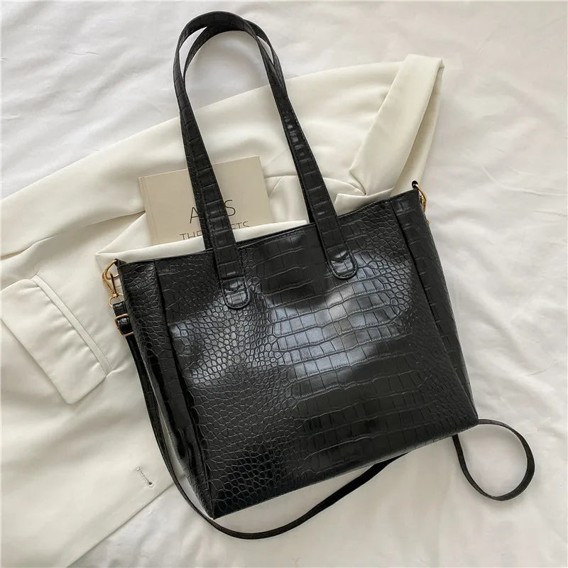 Women's Retro Shoulder Bag Big Capacity Solid Bag Portable