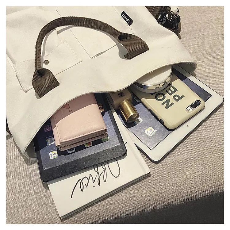 Large Capacity Canvas Totes Shoulder Bag for Women Handbags