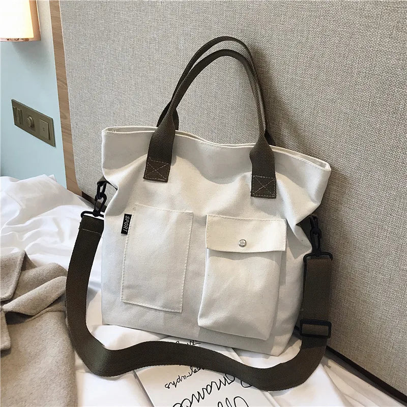 Large Capacity Canvas Totes Shoulder Bag for Women Handbags