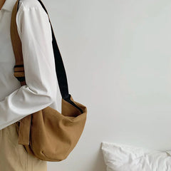 Women's Canvas Shoulder Bag - Stylish Design
