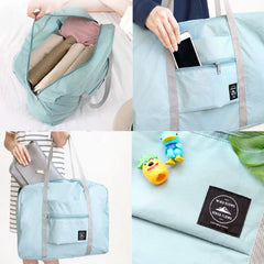 Large Capacity Foldable Nylon Travel Bag Organizers Unisex Luggage