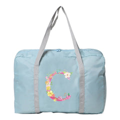Large Capacity Foldable Nylon Travel Bag Pink Letter Series