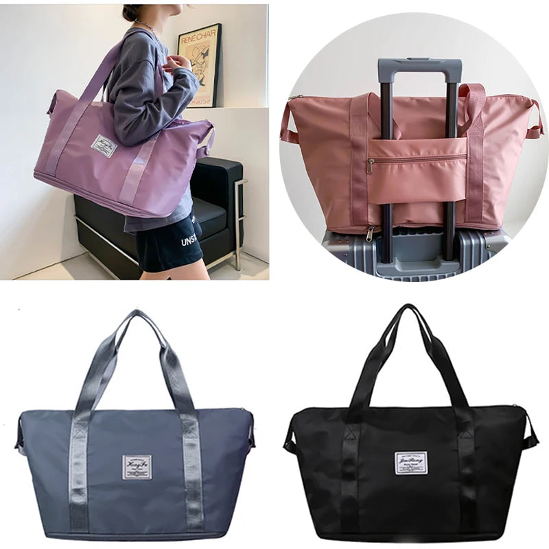 Large Capacity Folding Oxford Bag Waterproof Tote Carry on Luggage Handbag Duffe