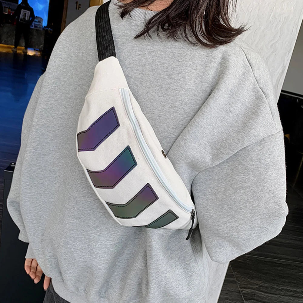 Canvas Waist Bag Men Women