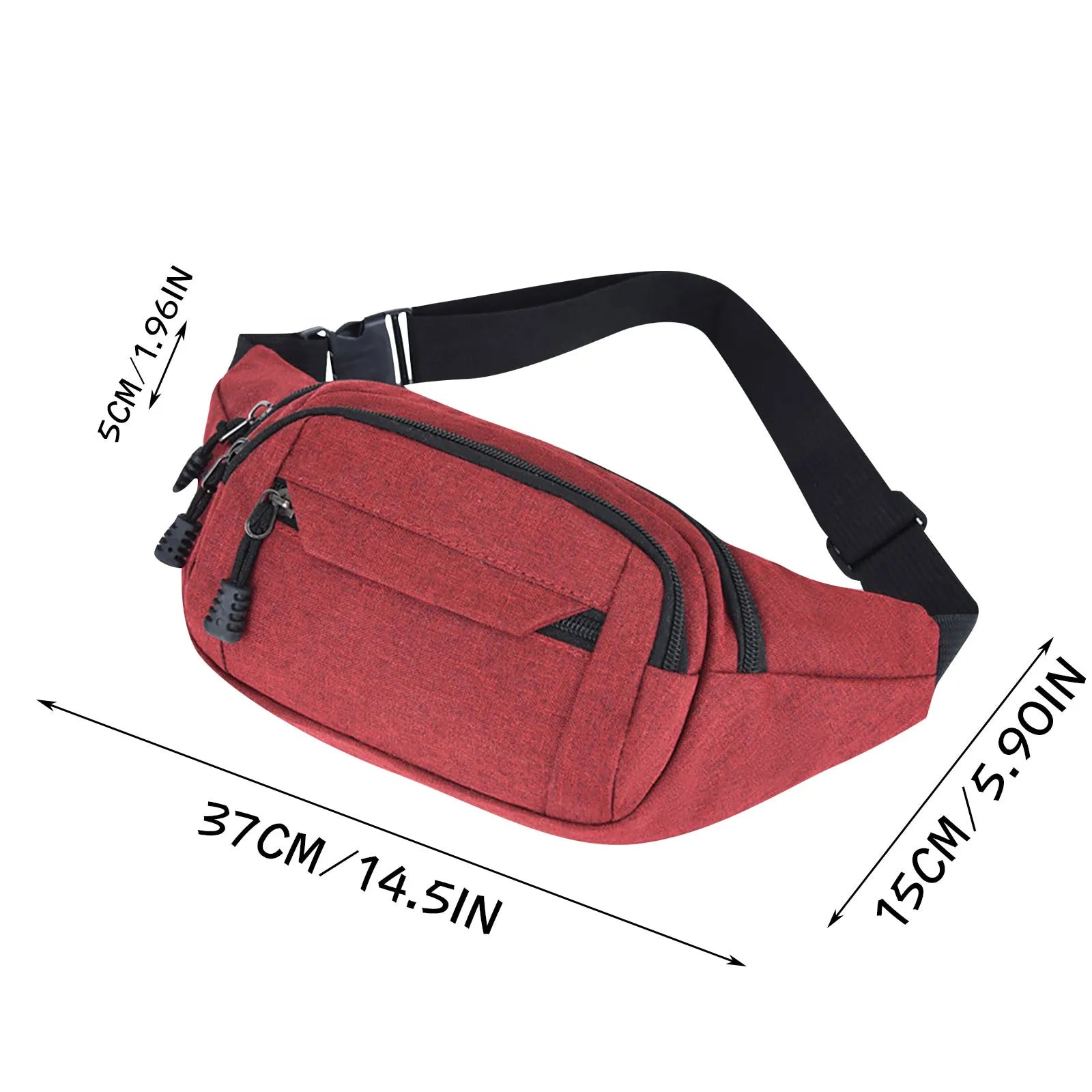 Large Capacity Waist Bag Canvas Fanny Pack for Men and Women