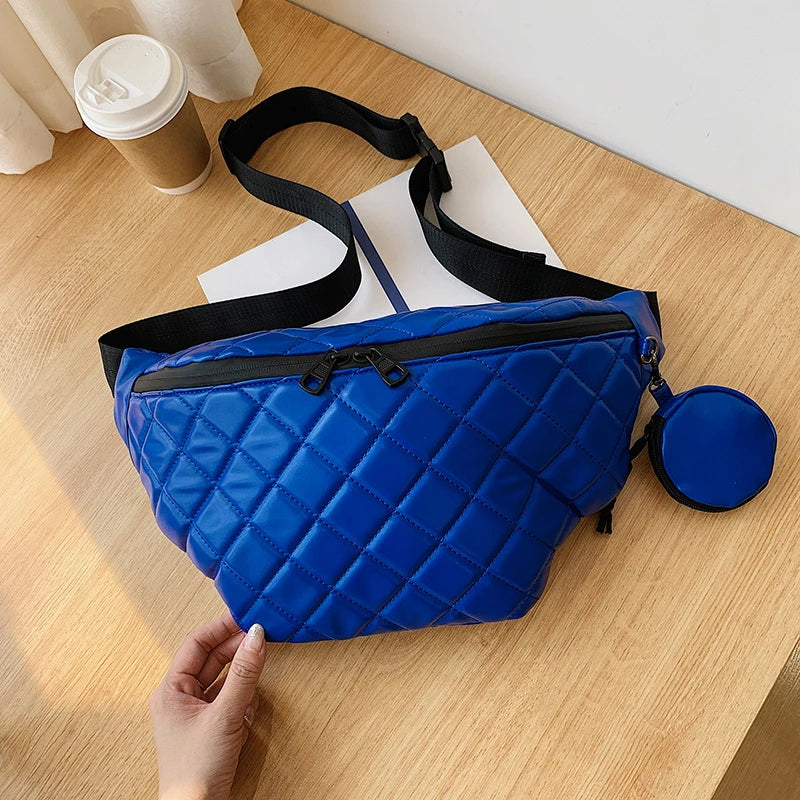 Large Capacity Waist Bag PU Leather Fanny Pack for Women