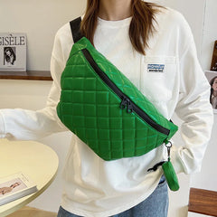 Large Capacity Waist Bag PU Leather Fanny Pack for Women