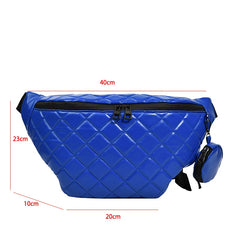 Large Capacity Waist Bag PU Leather Fanny Pack for Women