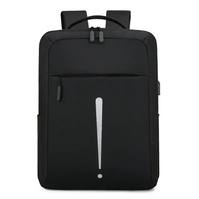 Large Capacity Men's Backpack Solid Color School Laptop Bag