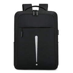 Large Capacity Men's Backpack Solid Color School Laptop Bag
