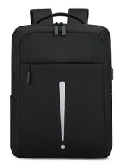 Large Capacity Men's Backpack Solid Color School Laptop Bag