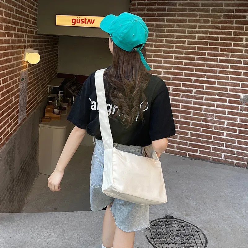 Large Capacity Canvas Shoulder Bag Female Handbag Satchel
