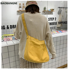 Large Capacity Canvas Shoulder Bag Female Handbags Satchel Crossbody Bag