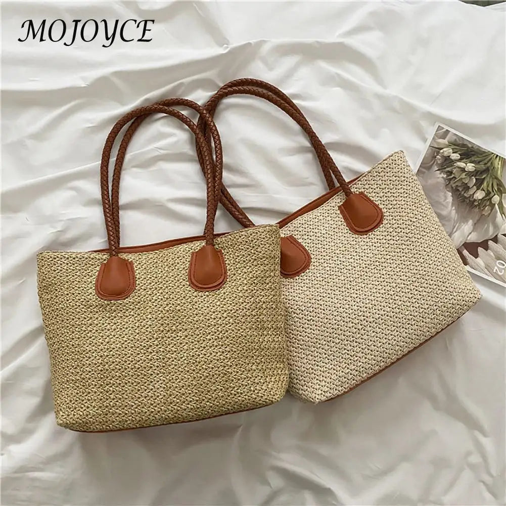 Large Capacity Summer Bags Female Handwoven Shoulder Tote Bag