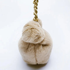 Thick Chain Plush Single Shoulder Handbag Winter Women's Bag