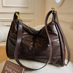 Large Capacity Tote Bag PU Leather Crossbody Bag