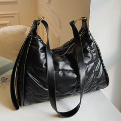 Large Capacity Tote Bag PU Leather Crossbody Bag