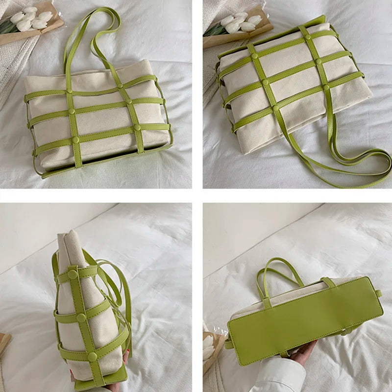 Large Capacity Canvas Tote Bag for Women Casual Shoulder Handbag