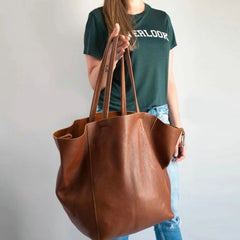 Large Capacity Tote Bags Women Shopper Bag Handbag PU Leather Soft Shoulder Bags