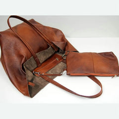 Large Capacity Tote Bags Women Shopper Bag Handbag PU Leather Soft Shoulder Bags