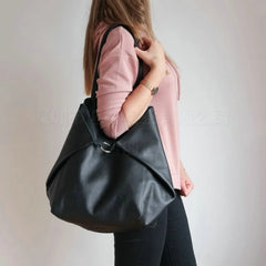 Large Capacity Tote Bags Women Shopper Bag Handbag PU Leather Soft Shoulder Bags