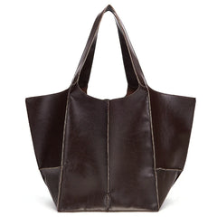Large Capacity Tote Bags Women Shopper Bag Handbag PU Leather Soft Shoulder Bags