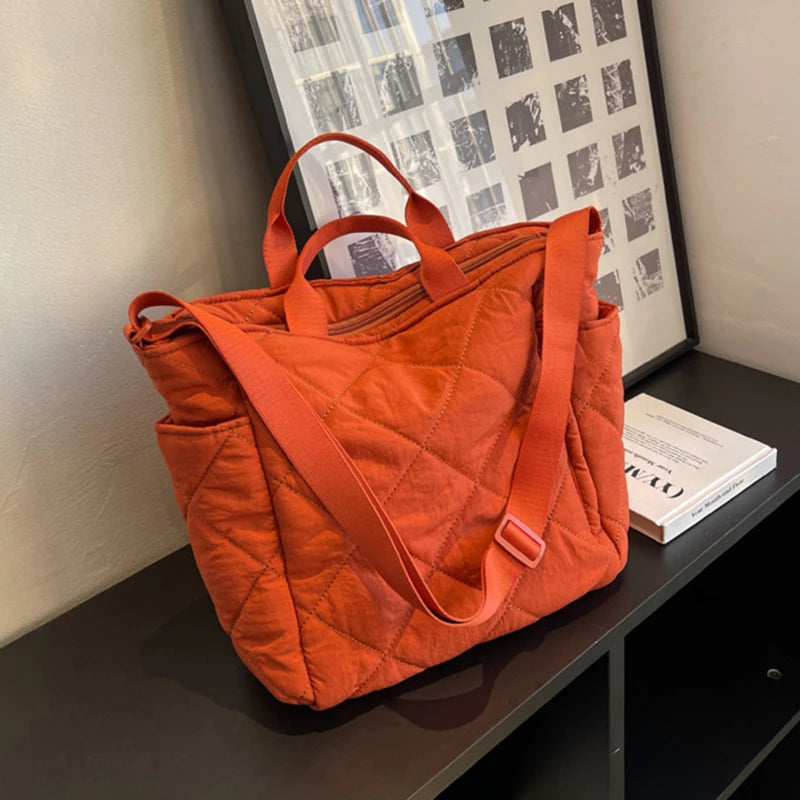 Large Capacity Tote Bags for Women Shoulder Side Bag Space Cotton