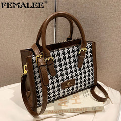 Large Capacity Tote Shoulder Bags Women PU Leather Handbags Vintage Messenger Ba