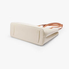 Large Capacity Tote Shoulder Bags Women Panelled PU Leather School