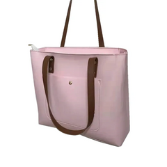Large Capacity Tote Shoulder Bags Women Panelled PU Leather School