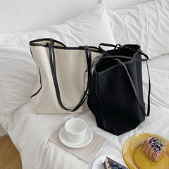 Large Capacity Totes Bag For Women Casual Canvas Shoulder Side Bag Vintage
