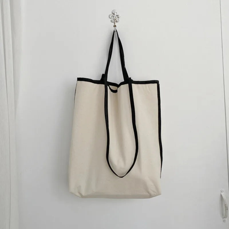 Large Capacity Totes Bag For Women Casual Canvas Shoulder Side Bag Vintage
