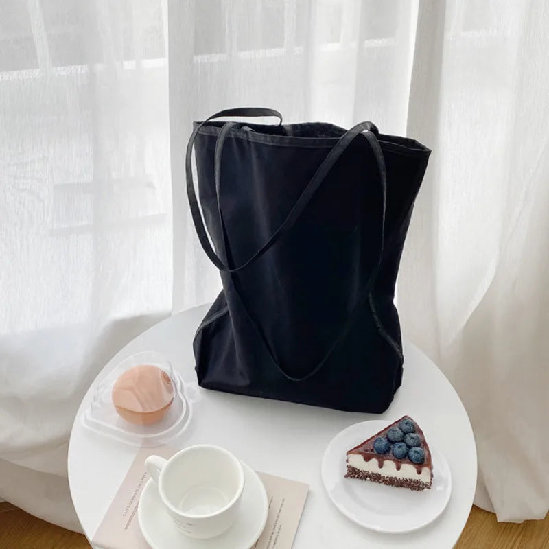 Large Capacity Totes Bag For Women Casual Canvas Shoulder Side Bag Vintage