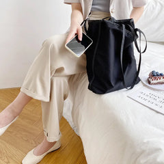 Large Capacity Totes Bag For Women Casual Canvas Shoulder Side Bag Vintage