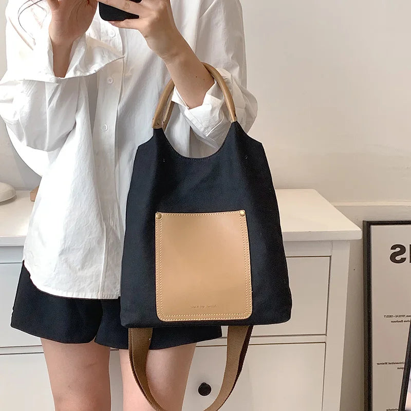 Large Capacity Tote Bag for Women Casual, Canvas Shopping Shoulder Messenger