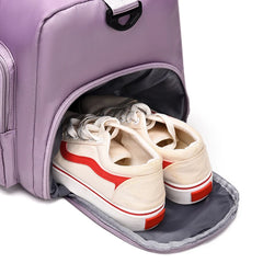 Large Capacity Gym Bag with Shoe Compartment and Wet/Dry Separation
