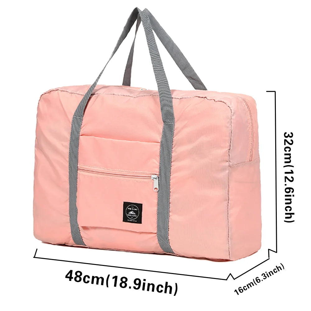 Large Capacity Waterproof Travel Bag Unisex Folding Nylon Handbags