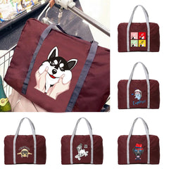 Large Capacity Travel Bags Dog Print Duffel Bags Gym Bag Men Women Handbags