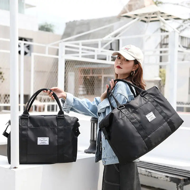 Large Capacity Folding Travel Bag Waterproof Duffel Gym Bag Handbag E358