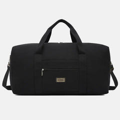 Large Capacity Canvas Travel Bag Cut-proof Short Overnight Shoulder Bag Q95