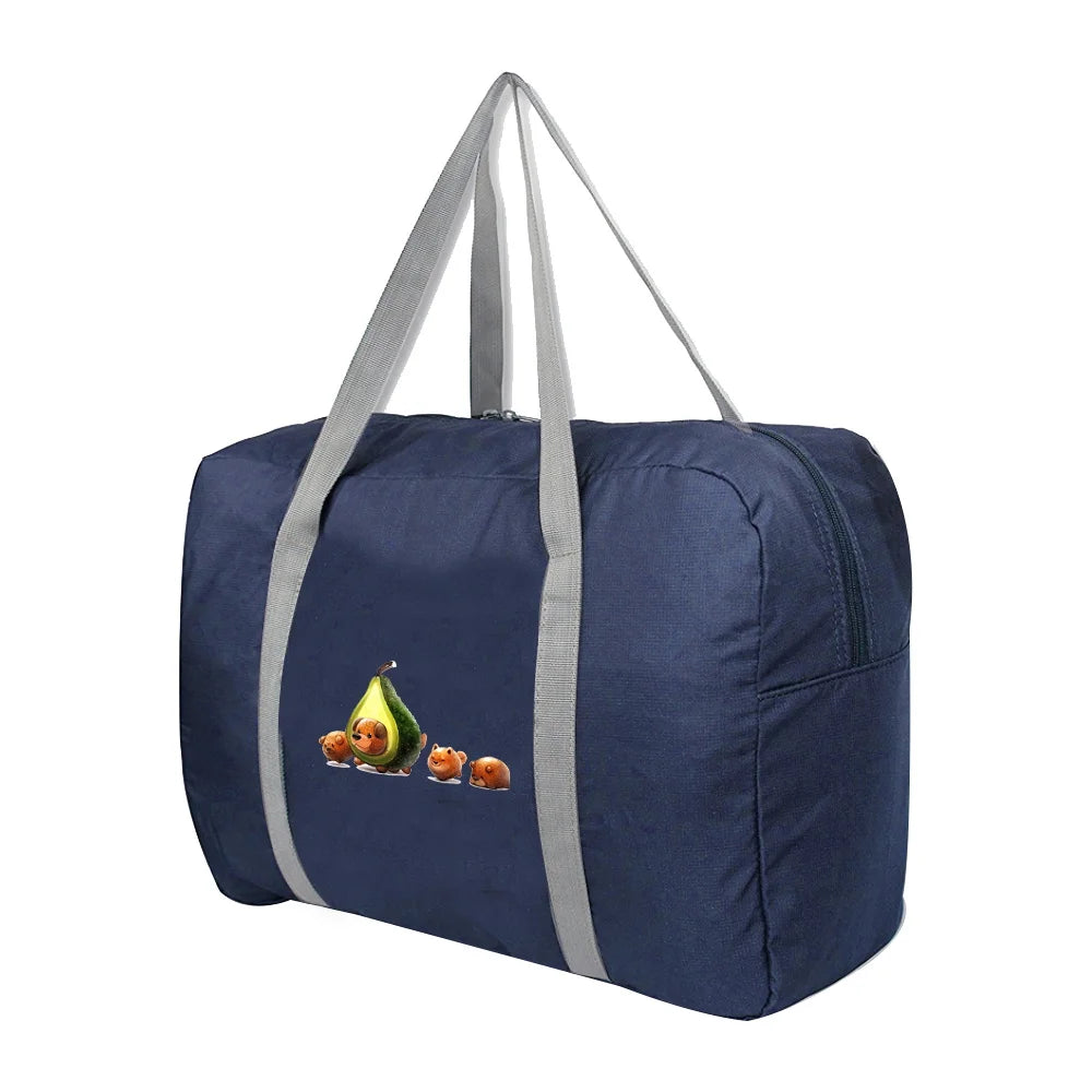 Large Capacity Travel Bags Clothing Organize Luggage Handbag Avocado Dog Print