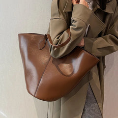 Large Capacity Underarm Bag For Women High PU Leather Shoulder Bag Retro Western