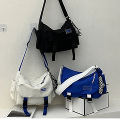 Large Capacity Canvas Messenger Bag Girls Women Multi-purpose Shoulder Bag