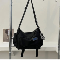 Large Capacity Canvas Messenger Bag Girls Women Multi-purpose Shoulder Bag