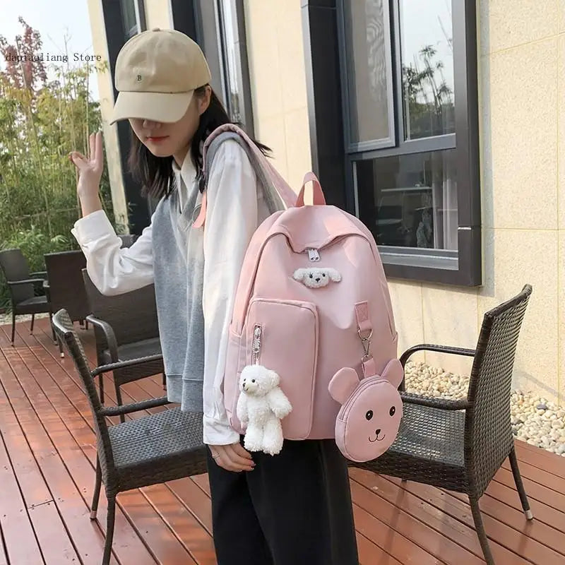 Large Capacity Travel Backpack Nylon Waterproof Student School Bag