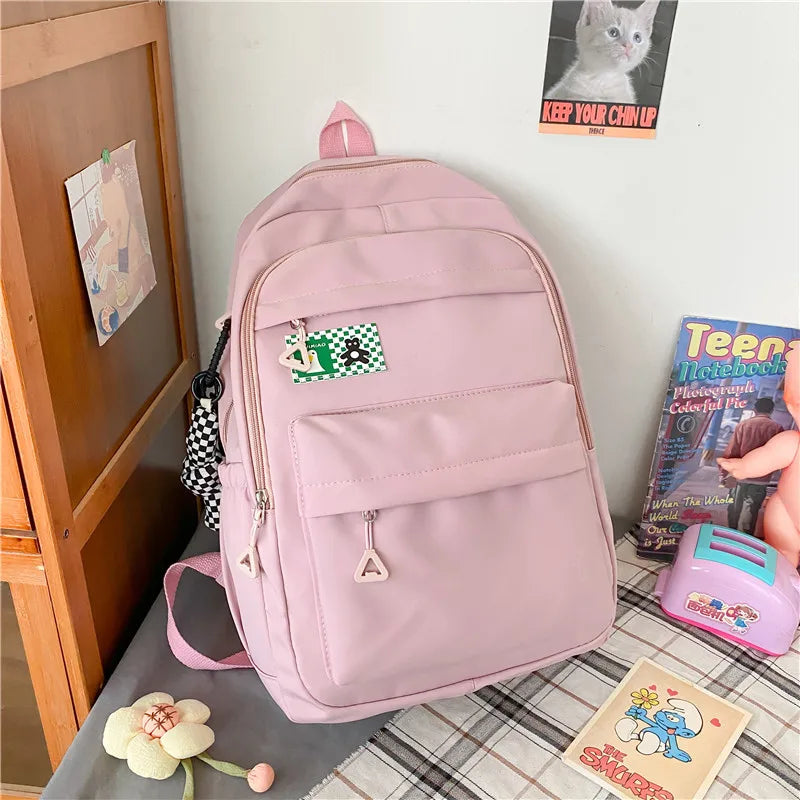 Large Capacity Vintage Backpack School Bags For Teenage Girls