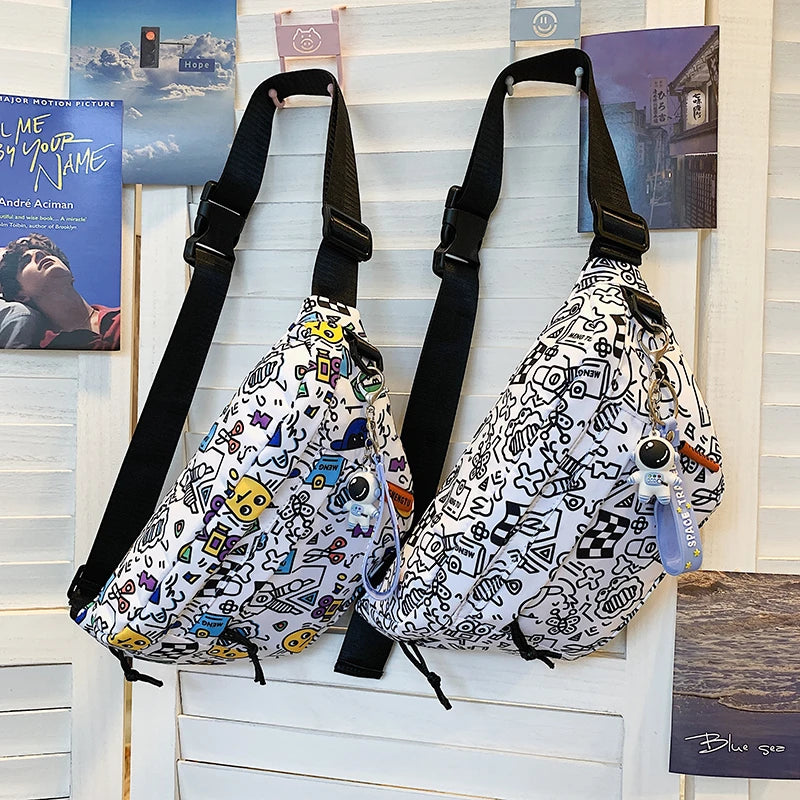 Large Capacity Nylon Waist Bag Fanny Pack for Men and Women