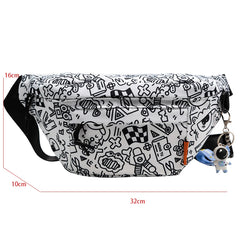 Large Capacity Nylon Waist Bag Fanny Pack for Men and Women