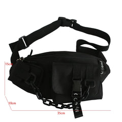 Large Capacity Waist Bag Thick Chain Fanny Pack Multi-Functional Belt Bag