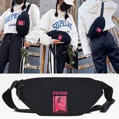 Large Capacity Waist Bags Women PSYCH Print Chest Packs